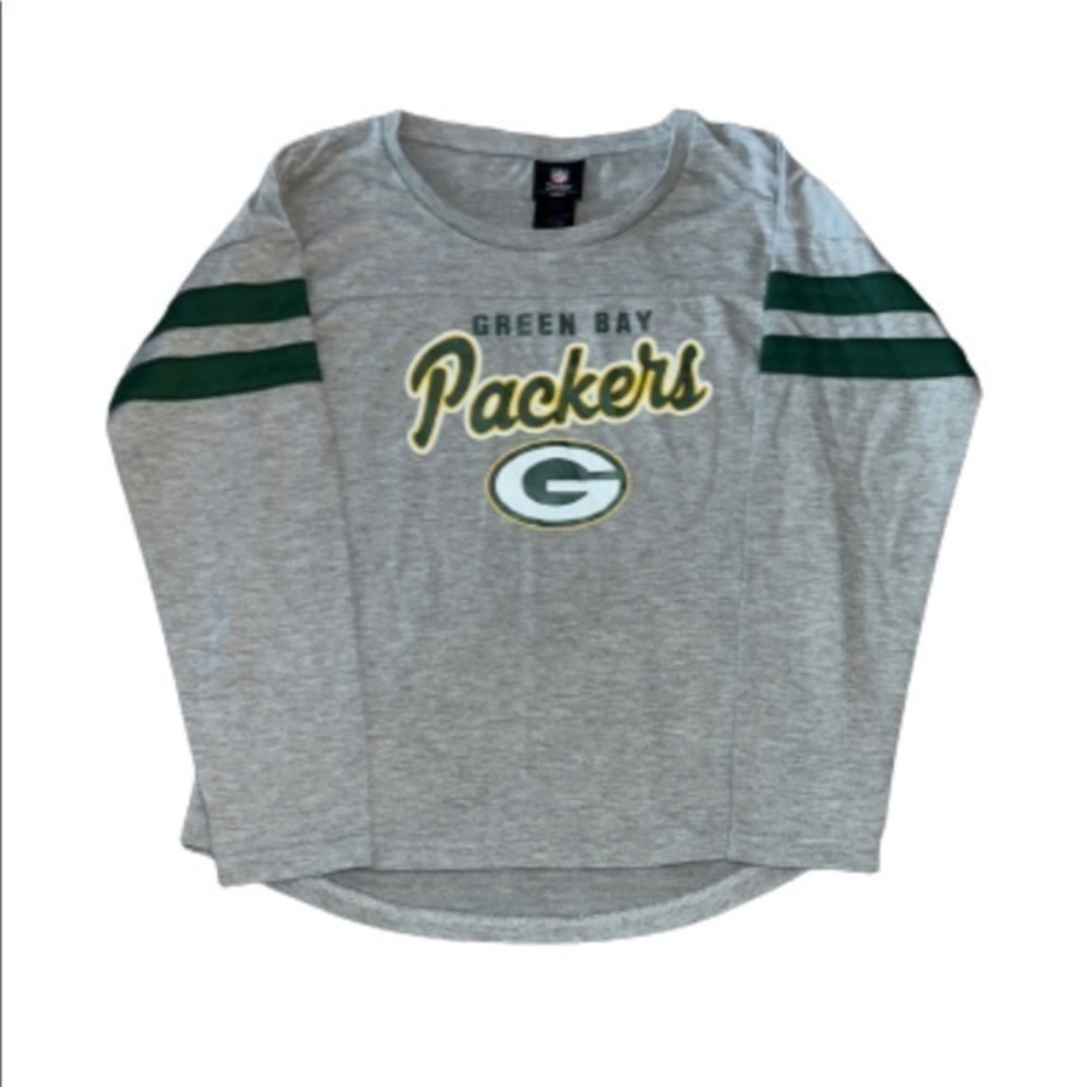 NFL team apparel Green Bay Packers long sleeve tee shirt size 10-12